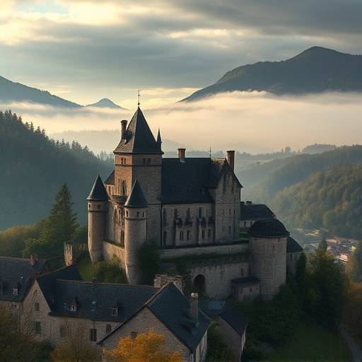 Ch√¢teaux m√©di√©vaux dominant la vall√©e de la Dordogne, France