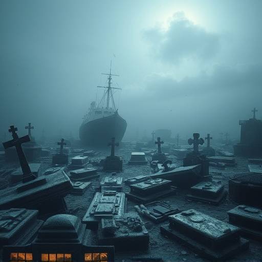 Cimetière de bateaux, une nécropole maritime où les épaves reposent en paix