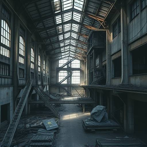 Usine désaffectée, témoin d'une époque industrielle révolue